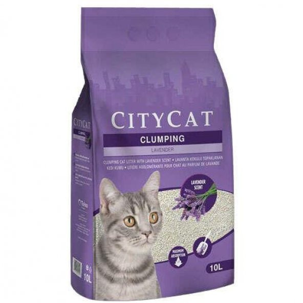 Sanicat City Cat Lavanta Kokulu Topaklanan Kedi Kumu 10 Lt ürün görseli 1