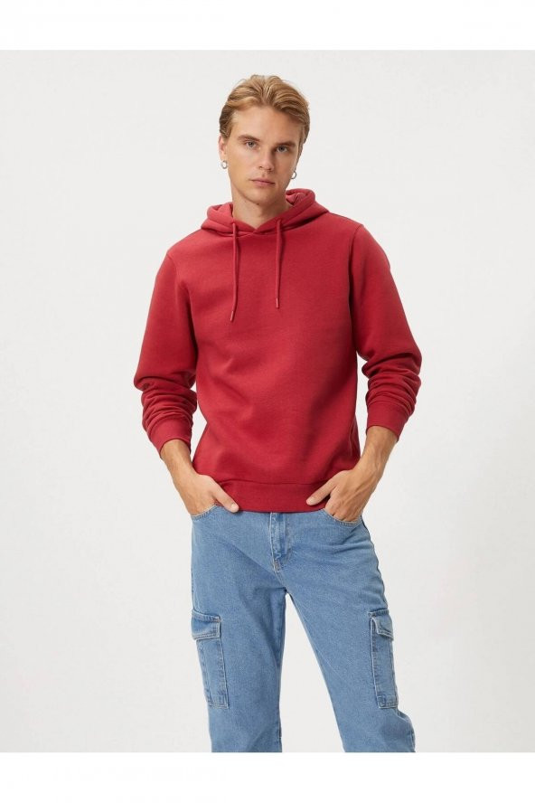 4WAM70023MK Koton Erkek Sweat BORDO ürün görseli 1