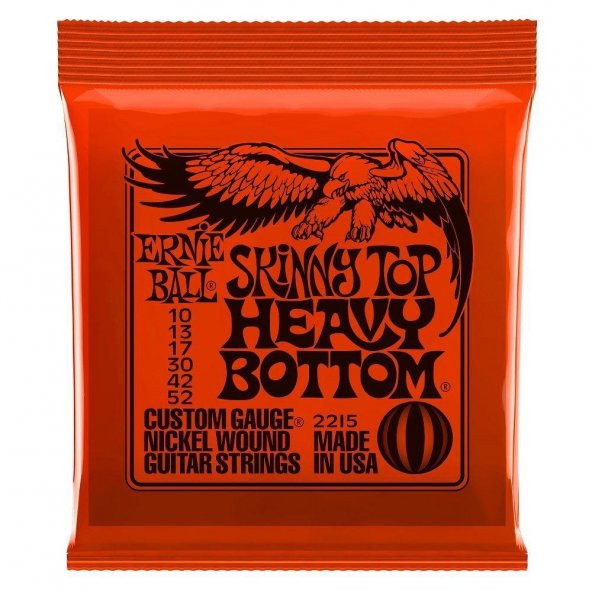 Ernie Ball P02215 Skinny Top Heavy Bottom Nickel 10-52  Elektro Gitar Teli ürün görseli 1
