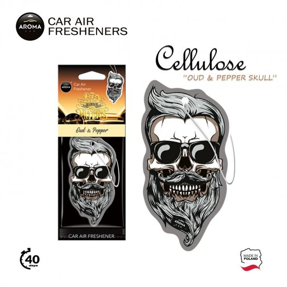 Aroma Cellulose Asma Koku -  Oud&Pepper Skull - Resim 2