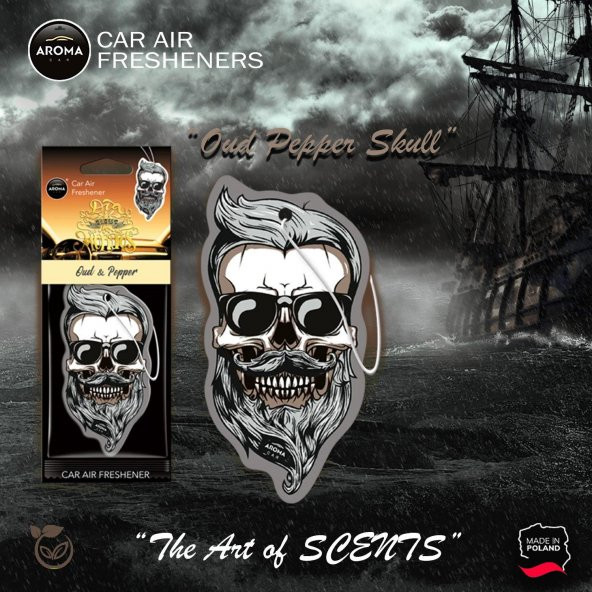 Aroma Cellulose Asma Koku -  Oud&Pepper Skull - Resim 3