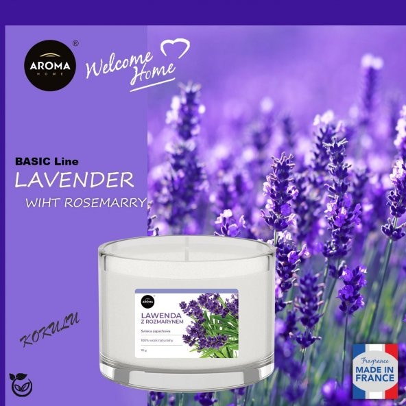 Aroma Basic Line Kokulu Mum Lavender with rosemary  115gr. - Resim 3