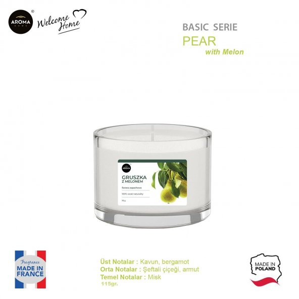 Aroma Basic Line Kokulu Mum Pear with melon  115gr. - Resim 2