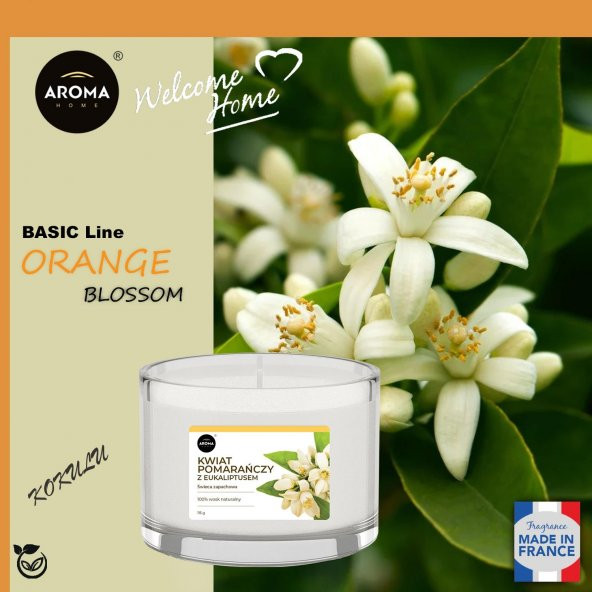 Aroma Basic Line Kokulu Mum Orange blossom with eucalyptus  115gr. - Resim 3