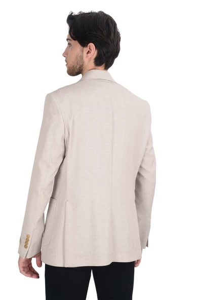 Cengiz İnler Kırçıllı Slim Fit Erkek Ceket - Resim 9