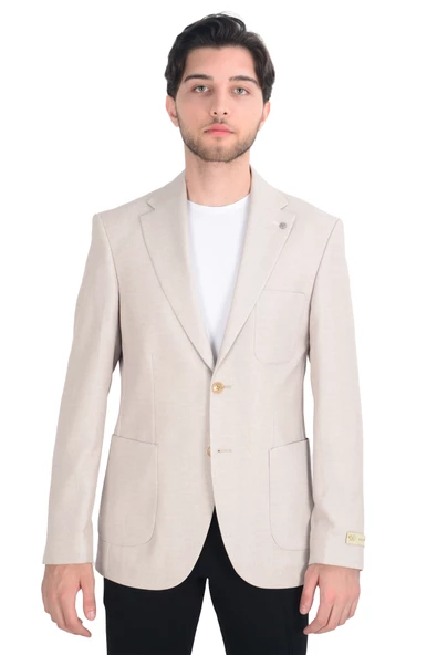 Cengiz İnler Kırçıllı Slim Fit Erkek Ceket - Resim 10