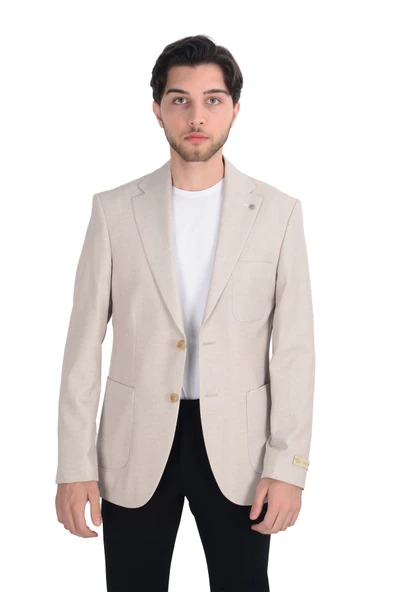 Cengiz İnler Kırçıllı Slim Fit Erkek Ceket - Resim 8