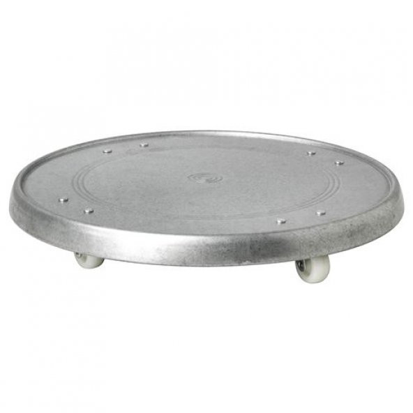 Tekerlekli Saksı Altı MeridyenDukkan 31 cm Galvanizli Saksılık Altı Pratik ürün görseli 1