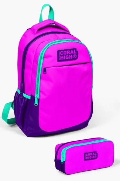 Coral High Kids Pembe Mor 2'li Okul Çanta Seti - Kız Çocuk ürün görseli 1