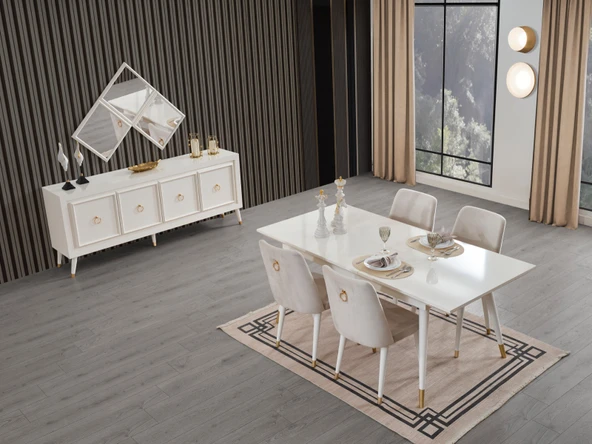 LİSA MDF YEMEK ODASI TAKIMI - Resim 2