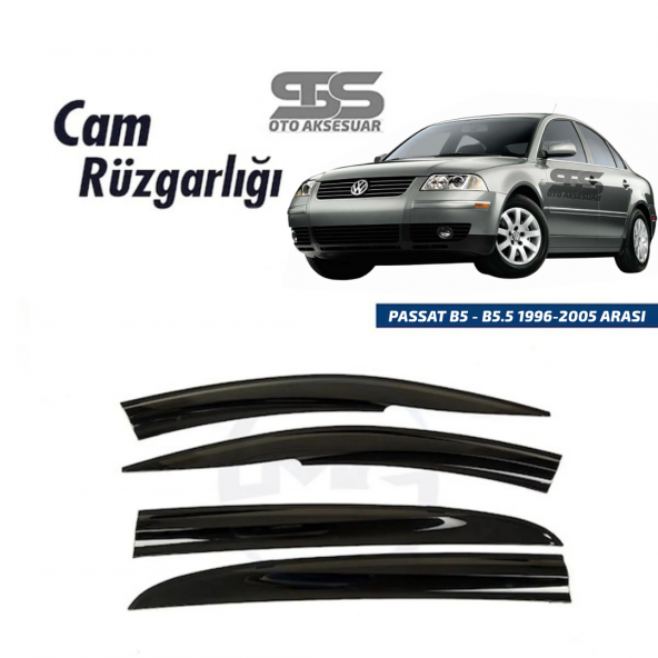Cam Rüzgarlığı Volkswagen Passat B5 1996-2005 Arası Mügen Tip Piano Black ürün görseli 1