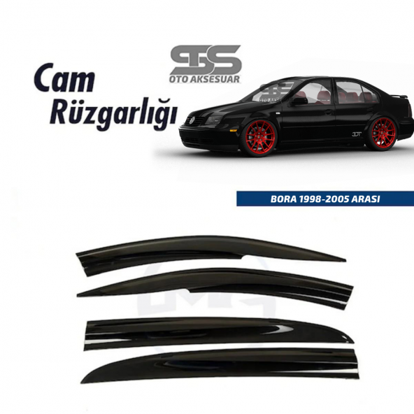 Cam Rüzgarlığı Volkswagen Bora 1998-2005 Arası Mügen Tip Piano Black ürün görseli 1