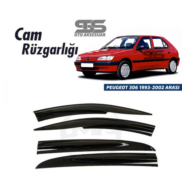 Cam Rüzgarlığı Peugeot 306 1993-2002 Arası Mügen Tip Piano Black ürün görseli 1