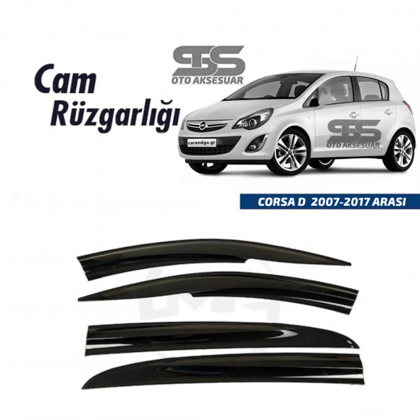Cam Rüzgarlığı Opel Corsa D 2007-2017 Mügen Tip Piano Black ürün görseli 1