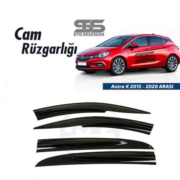 Cam Rüzgarlığı Opel Astra K 2015-2020 Arası Mügen Tip Piano Black ürün görseli 1