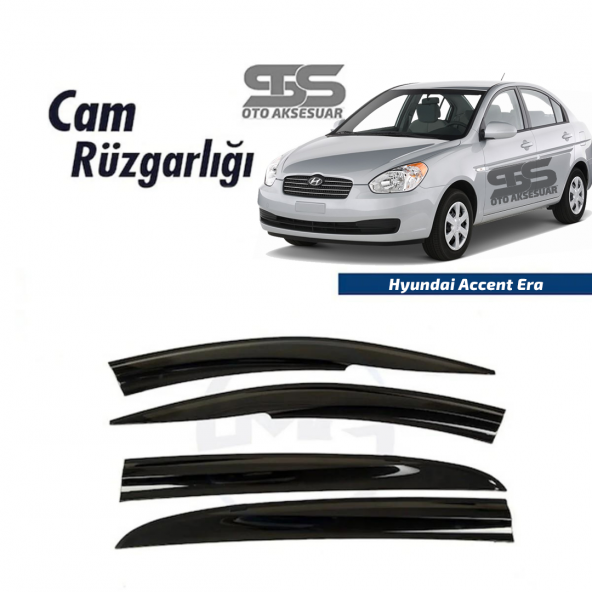 Cam Rüzgarlığı Hyundai Accent Era 2006-2012 Arası Mügen Tip Piano Black ürün görseli 1