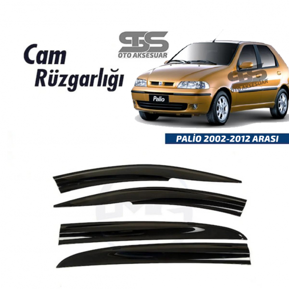 Cam Rüzgarlığı Fiat Palio 2002-2012 Arası Mügen Tip Piano Black ürün görseli 1