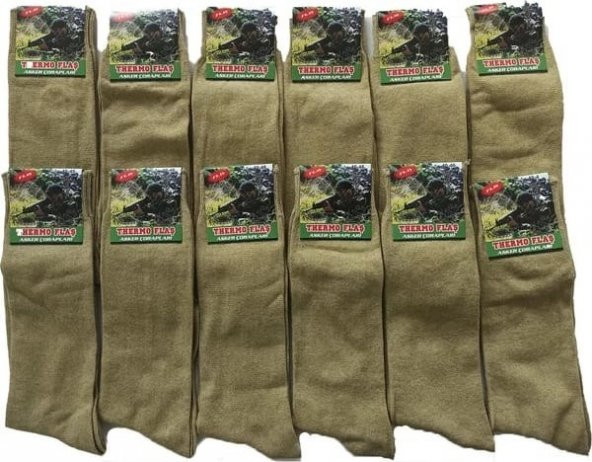 Asker Çorabı Penye Yeşil 12 Adet ürün görseli 1