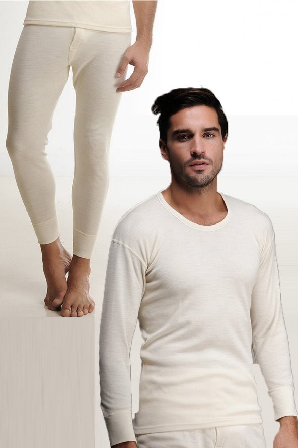Hasyün Erkek 2 Adet Paket Alt Üst Yün Içlik Set 00100S  75 Yün 25 Akrılık ürün görseli 1