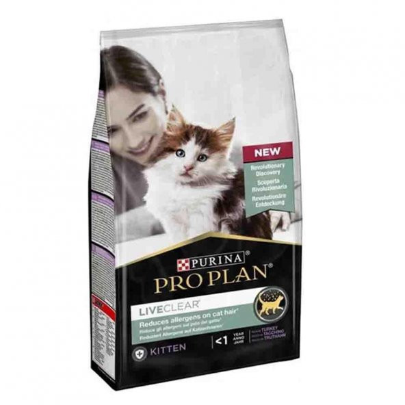 Proplan LiveClear Hindili Yavru Kedi Maması 1,4 Kg ürün görseli 1