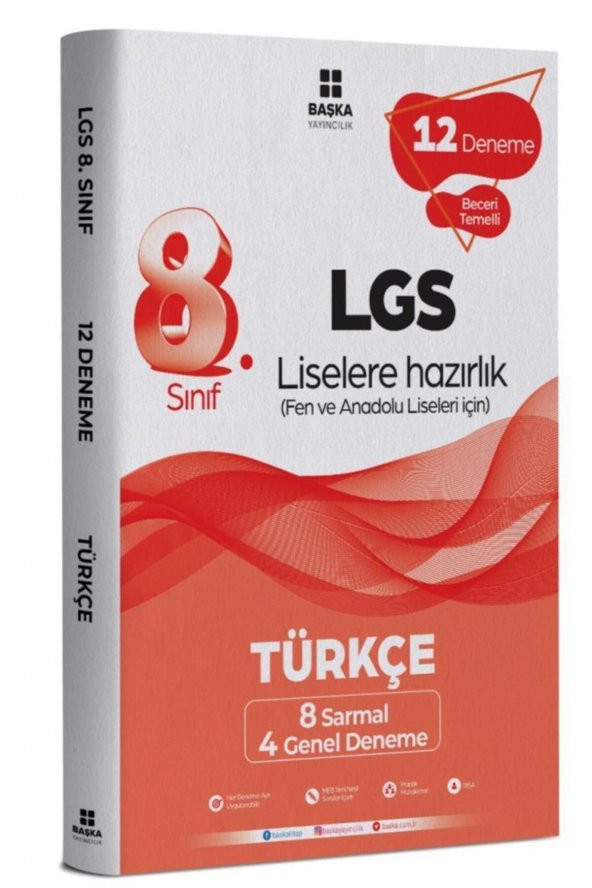 Başka Yayıncılık 8. Sınıf LGS Türkçe 12li Deneme ürün görseli 1