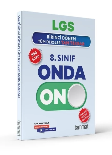 Tammat Yayıncılık 8. Sınıf LGS 1. Dönem Onda On Tüm Dersler Tam Tekrar ürün görseli 1