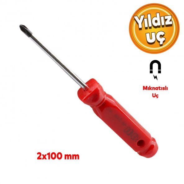 Kendo Tornavida Vida Civata Sökme Sıkma Manuel El Klasik Yıldız Düz Uç Uçlu 2x100 KTT6101 ürün görseli 1