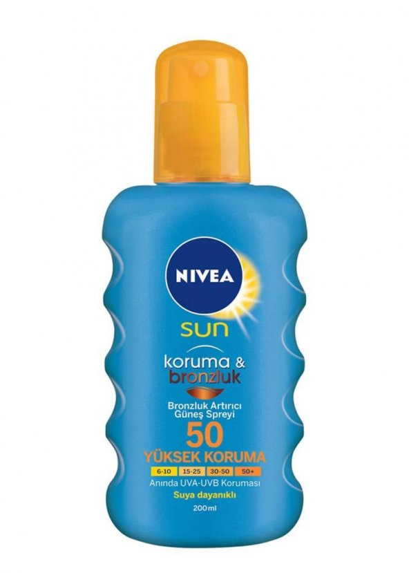 Nivea Sun Koruma Bronzluk Krem F-50 200ml Sprey ürün görseli 1