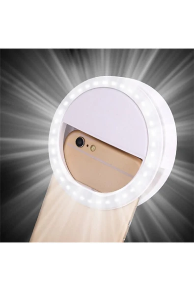 zore Youtuber Led Selfie Led Işıklı Telefon Tutucu Makyaj Işığı Ring Light Usb Girişli ürün görseli 1