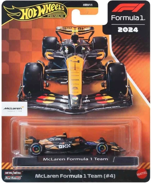 Hot Wheels Premium 2024 Formula 1 - Mclaren F1 Team Lando Norris 4 Turuncu ürün görseli 1