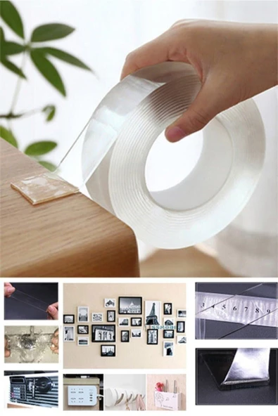 Premium Ticaret 2 Metre Çift Taraflı Nano Teknolojili Süper Güçlü Bant Extra Güçlü Duvar Çerçeve Taşıyıcı ürün görseli 1