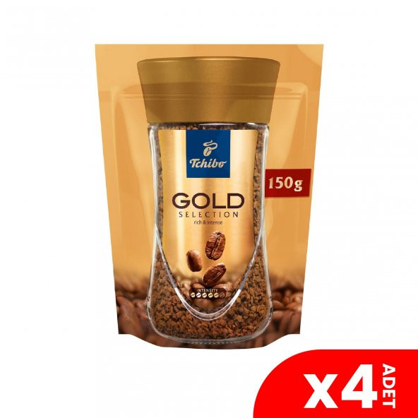 Tchibo Gold Selection Çözünebilir Kahve Ekonomik Paket 150 Gr 4'lü ürün görseli 1