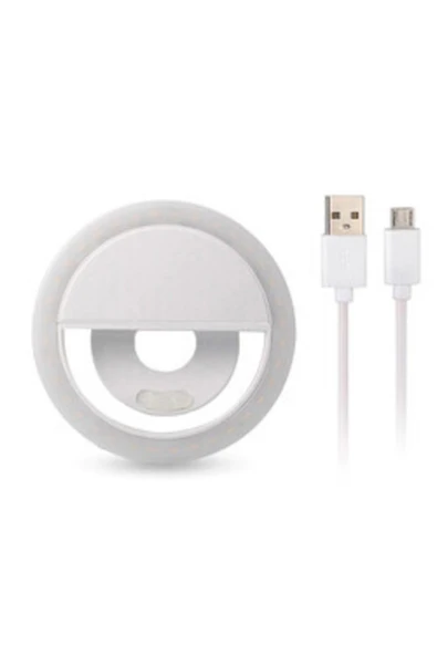 zore Youtuber Led Selfie Led Işıklı Telefon Tutucu Makyaj Işığı Ring Light Usb Girişli ürün görseli 1