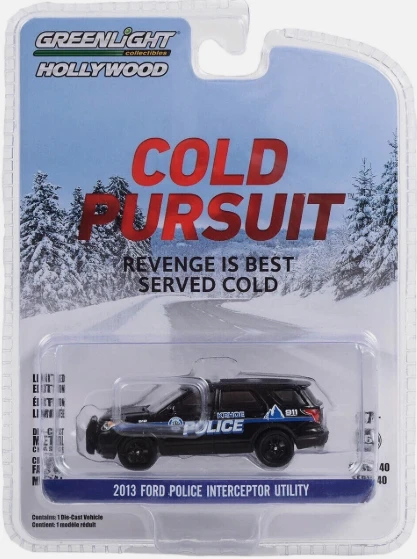 Greenlıght Hollywood 40 Cold Pursuıt 2013 Ford Polıce Interceptor Utılıty Siyah ürün görseli 1