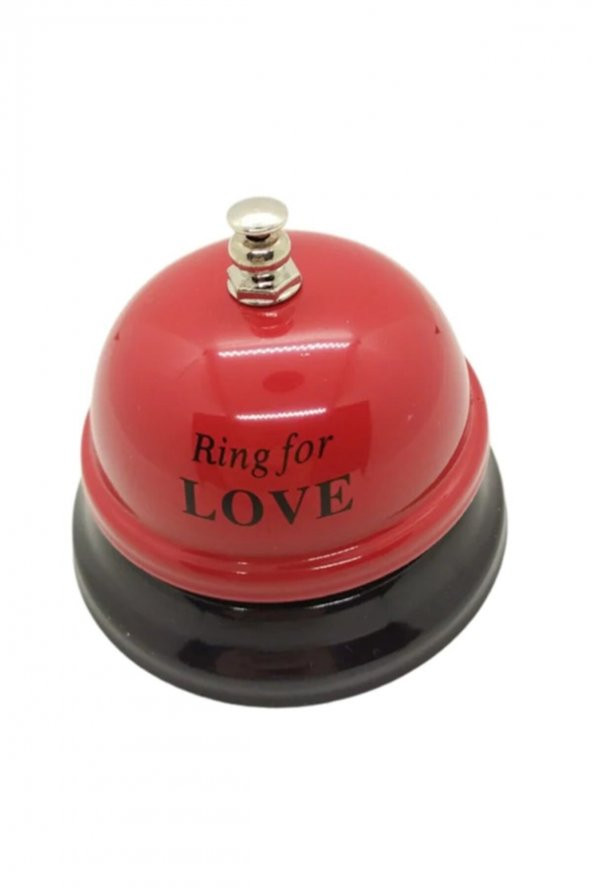 Masaüstü Dekoratif Resepsiyon Zili Görevli Çağırma Zili Çan( Ring For Love ) Kırmızı Çan ürün görseli 1