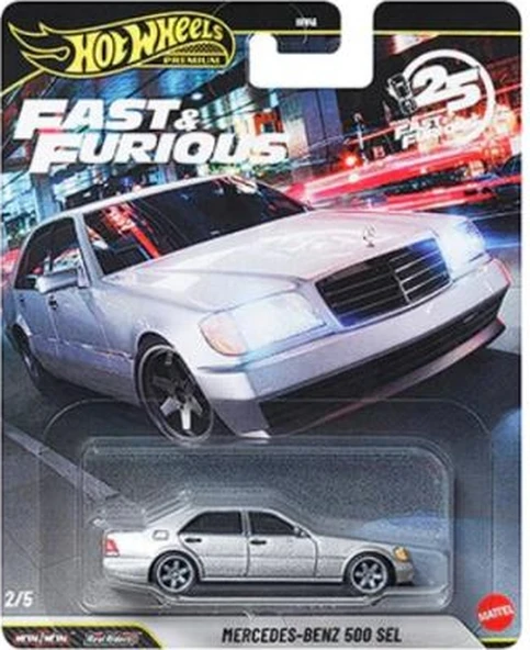 Hot Wheels Premium Fast & Furious 25.yıl Mercedes-benz 500 Sel Hnw46 Jhw67-la10 Çok Renkli ürün görseli 1