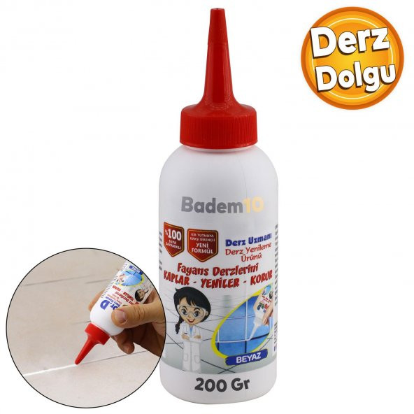 Derz Dolgu Fayans Seramik Mermer Yer Duvar için Tamir Derz Yenileme Dolgusu Beyaz 200 Gr ürün görseli 1