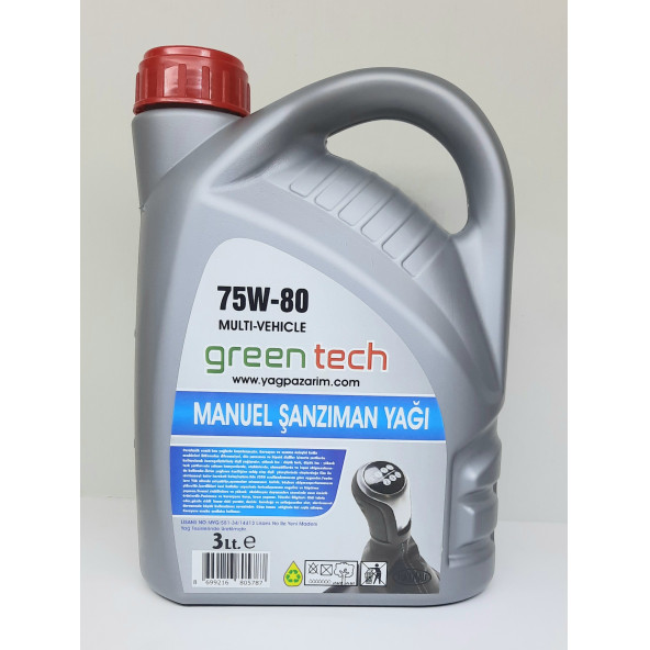 Greentech 75W-80 MANUEL ŞANZIMAN YAĞI 3 LİTRE ürün görseli 1