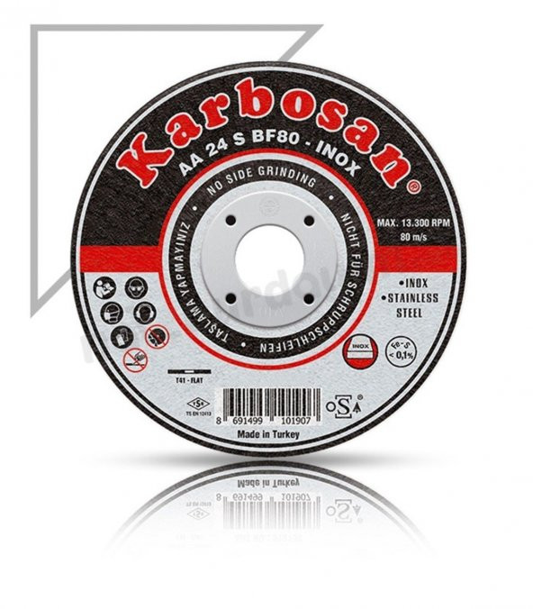 Karbosan 10210 İnox Kesici Düz 180x3x22 MM ürün görseli 1