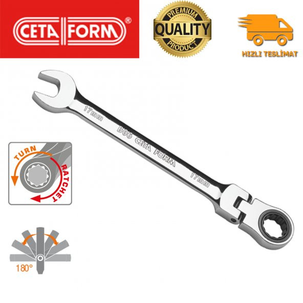 Ceta Form B06 C-Gear Cırcırlı Kombine Anahtar Mafsallı B06 Serisi 15 Mm N11.5146 ürün görseli 1