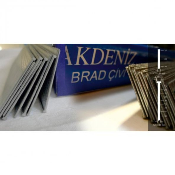 Akdeniz Çivi Brad 18Ga Başlı 18X40 1Pk: 5000 Adet ürün görseli 1