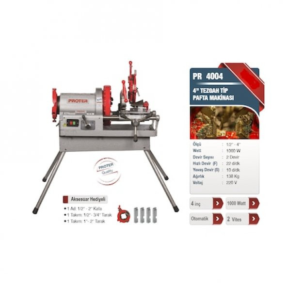 Proter Pr 4004 4 Tezgah Tip Pafta Makinası N11.418 ürün görseli 1
