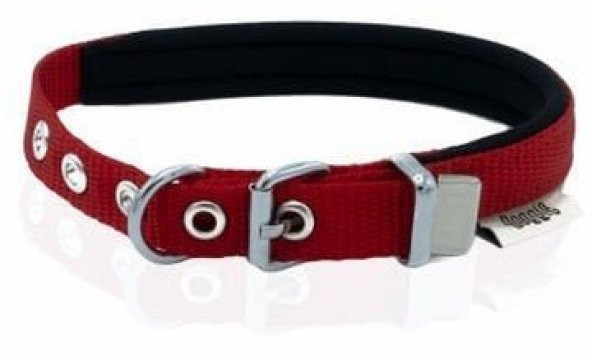 Doggie Konfor Dokuma Boyun Tasması Kırmızı 1,5X20-25Cm ürün görseli 1
