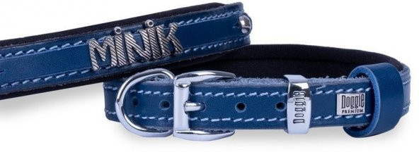 Doggie Konfor Deri İsimlikli Boyun Tasması Royalmavi 1,5X20-25Cm ürün görseli 1