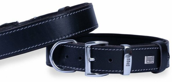 Doggie Konfor Deri Boyun Tasması Siyah 3,5X47-55Cm ürün görseli 1