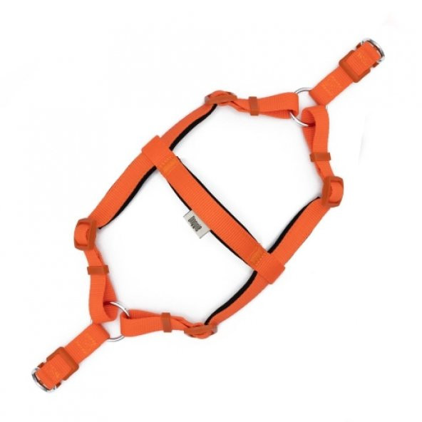 Doggie Konfor Ronin Dokuma Göğüs Tasması Turuncu 2 x 45-55 CM ürün görseli 1