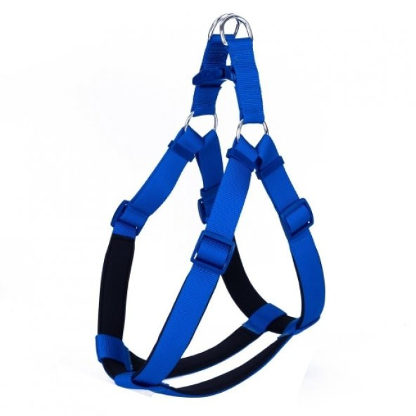 Doggie Konfor Ronin Dokuma Göğüs Tasması Royalblue 3x75 85 Cm ürün görseli 1