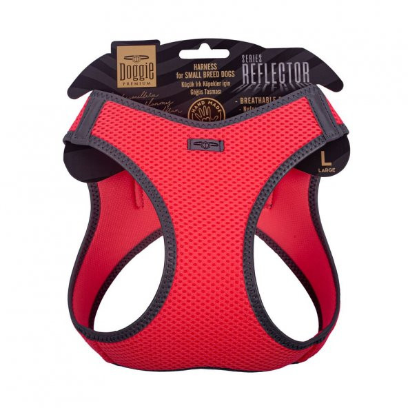 Doggie Havalı Dokuma Reflektör Serisi Küçük Irk Göğüs Tasması Pem ürün görseli 1