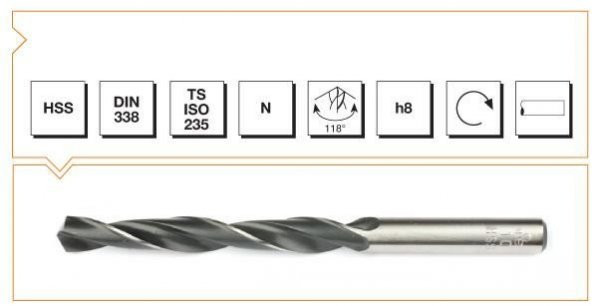 MTE HSS DIN 338 5,5 Mm Silindirik Saplı Kısa Haddeli Matkap Ucu ürün görseli 1