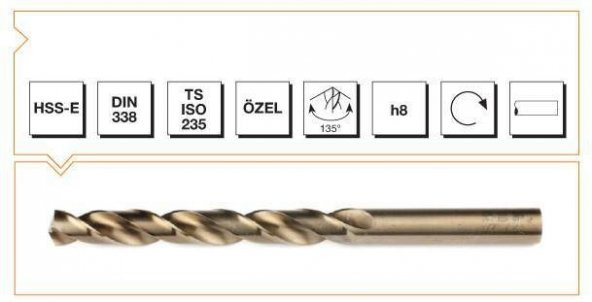 Mte Hss Dın 338 7,5  Mm Altın Seri Matkap Ucu ürün görseli 1